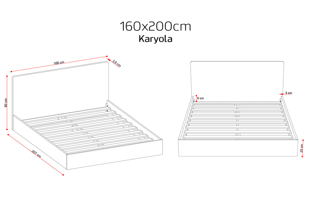 Eldr Ahşap Başlıklı Karyola, Natural
